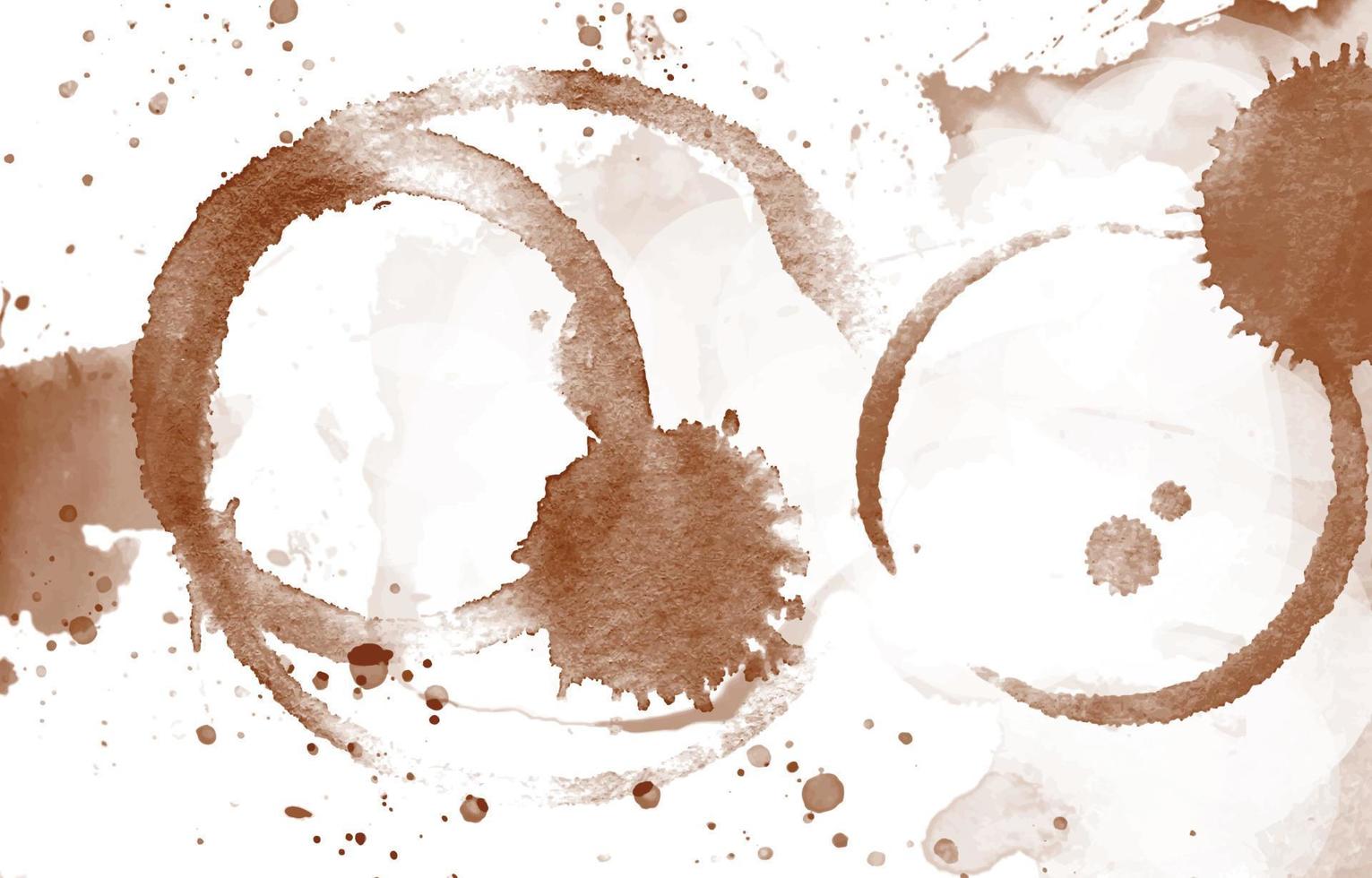 Coffee Stains On The White Background vector