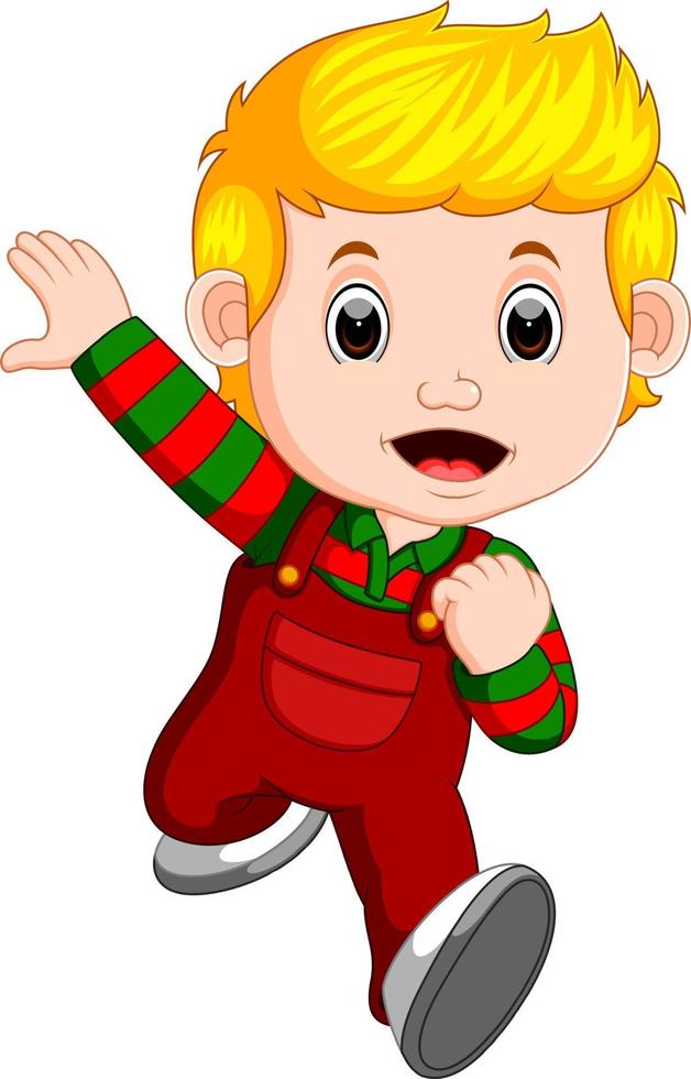 Kid running cute vector