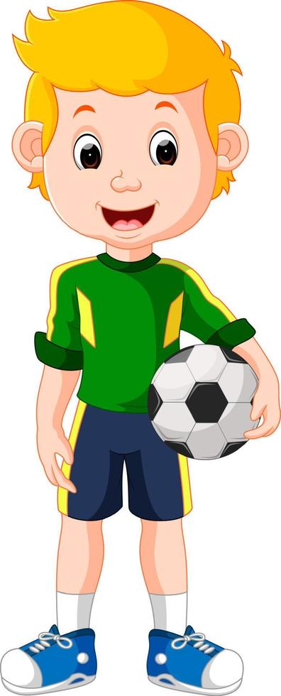 jugador de fútbol masculino de dibujos animados vector