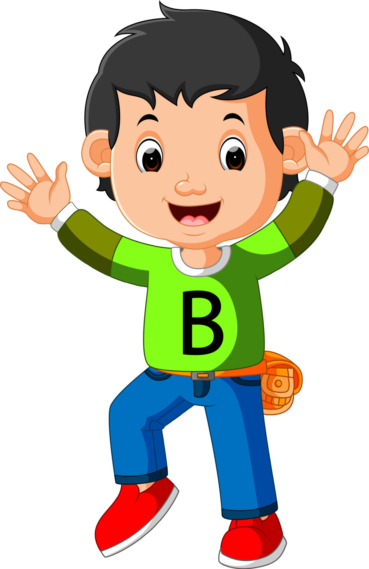 Cute boy cartoon good posing 8665755 Vector Art at Vecteezy