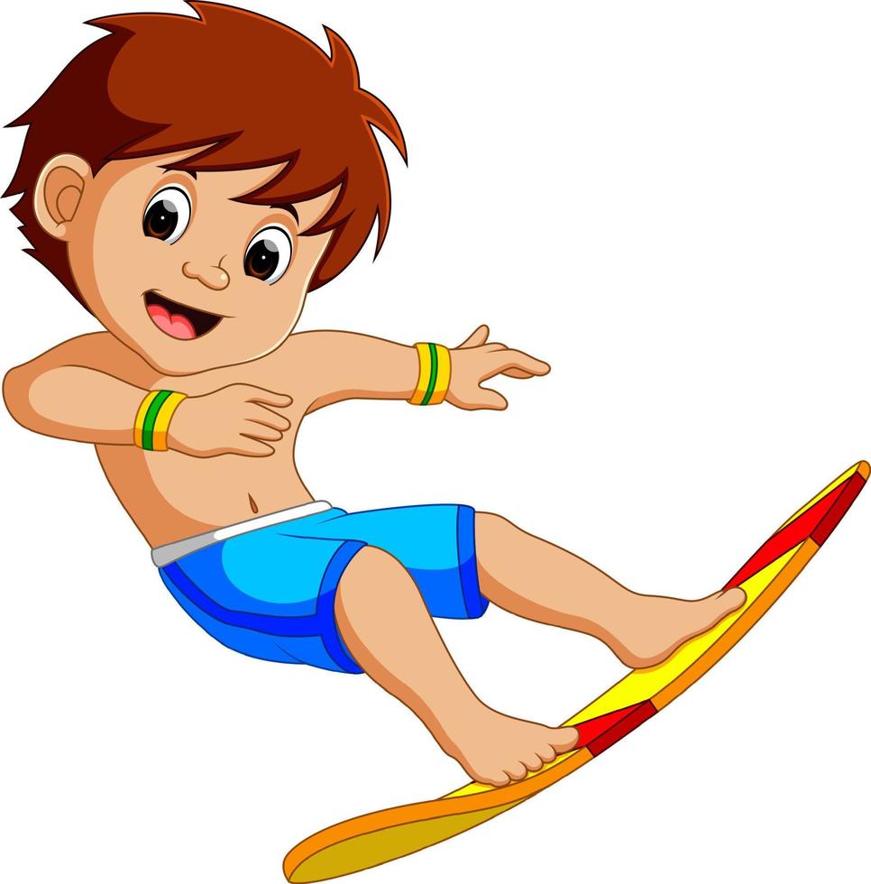 Cartoon surfer boy vector