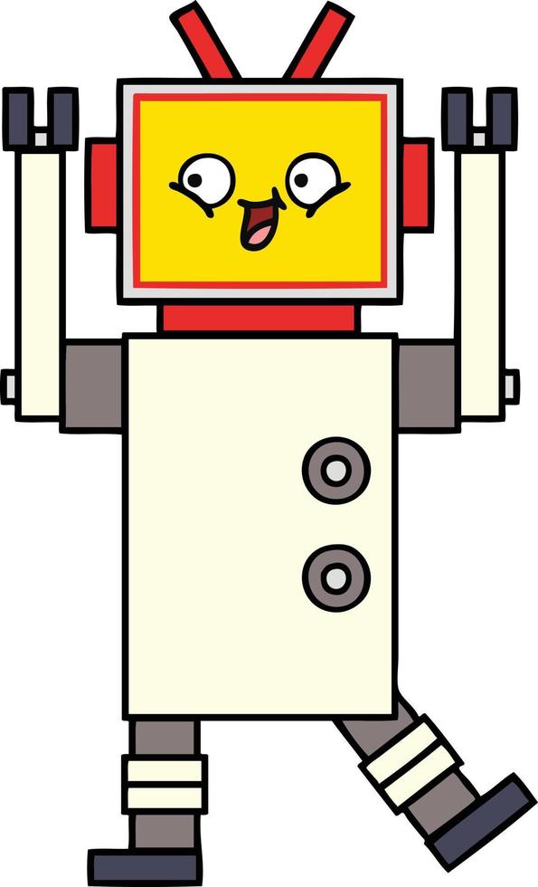 cute cartoon robot vector