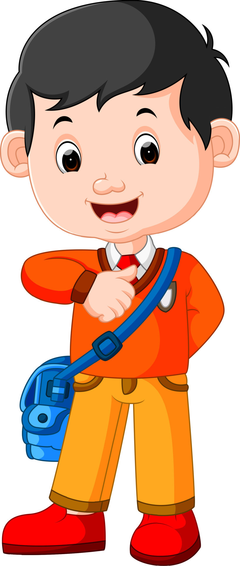 Cute Boy Go To School 8666050 Vector Art At Vecteezy