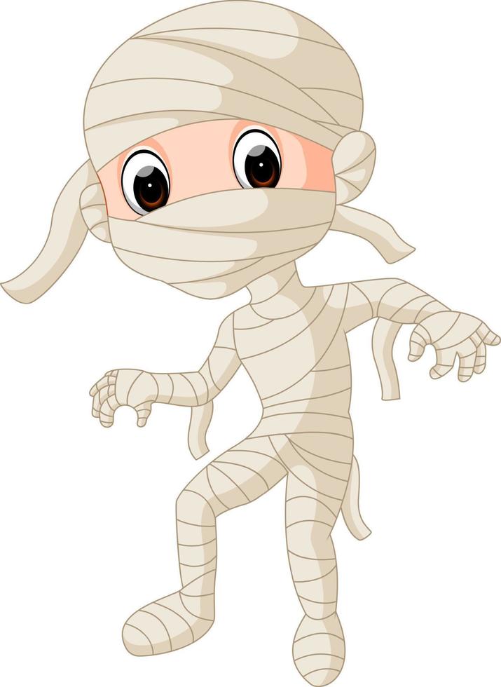 Cartoon Egyptian mummy vector