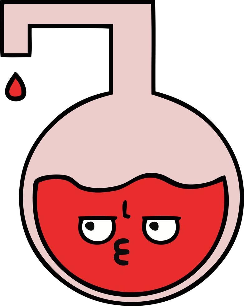 cute cartoon science experiment vector