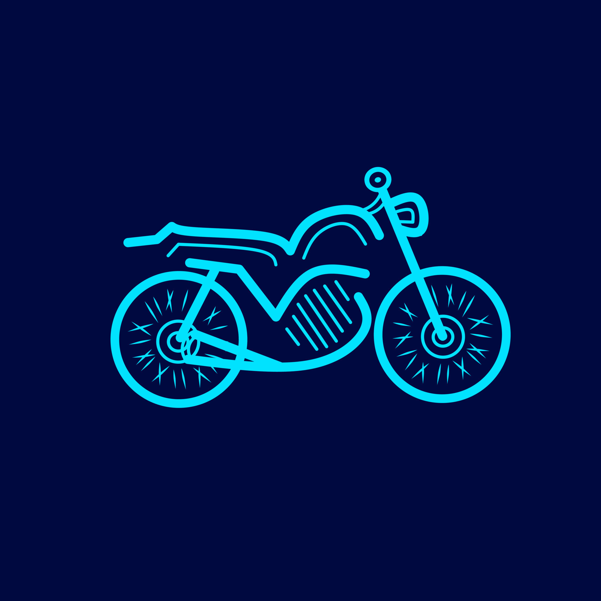 Vintage Motorcycle Bike Line. Pop Art logo. Colorful design with dark  background. Abstract vector illustration. Isolated black background for  t-shirt, poster, clothing, merch, apparel, badge design 8666459 Vector Art  at Vecteezy