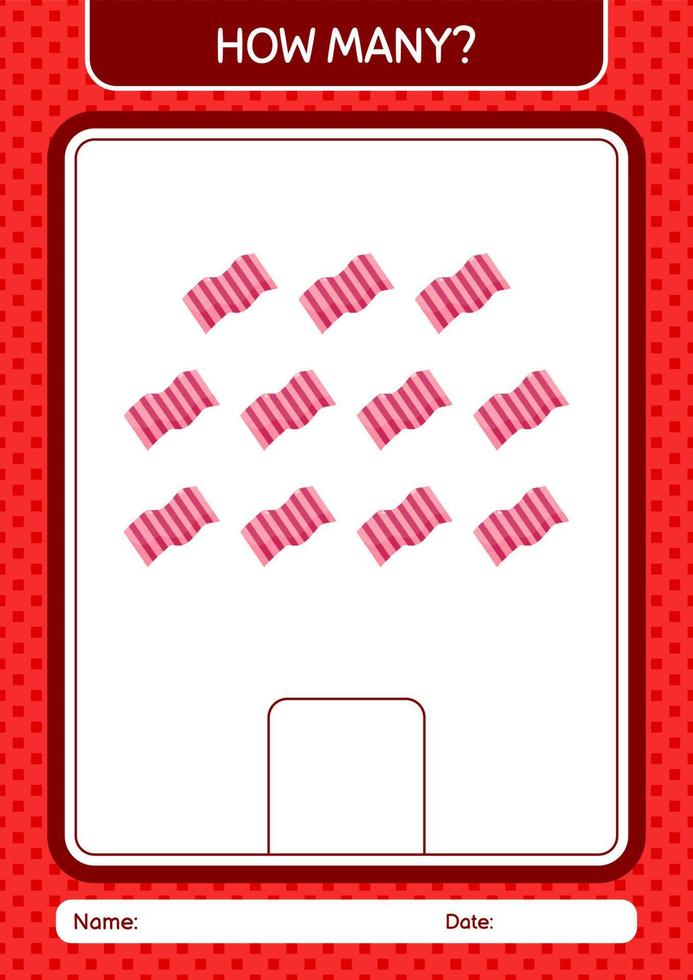 How many counting game with towel. worksheet for preschool kids, kids activity sheet vector