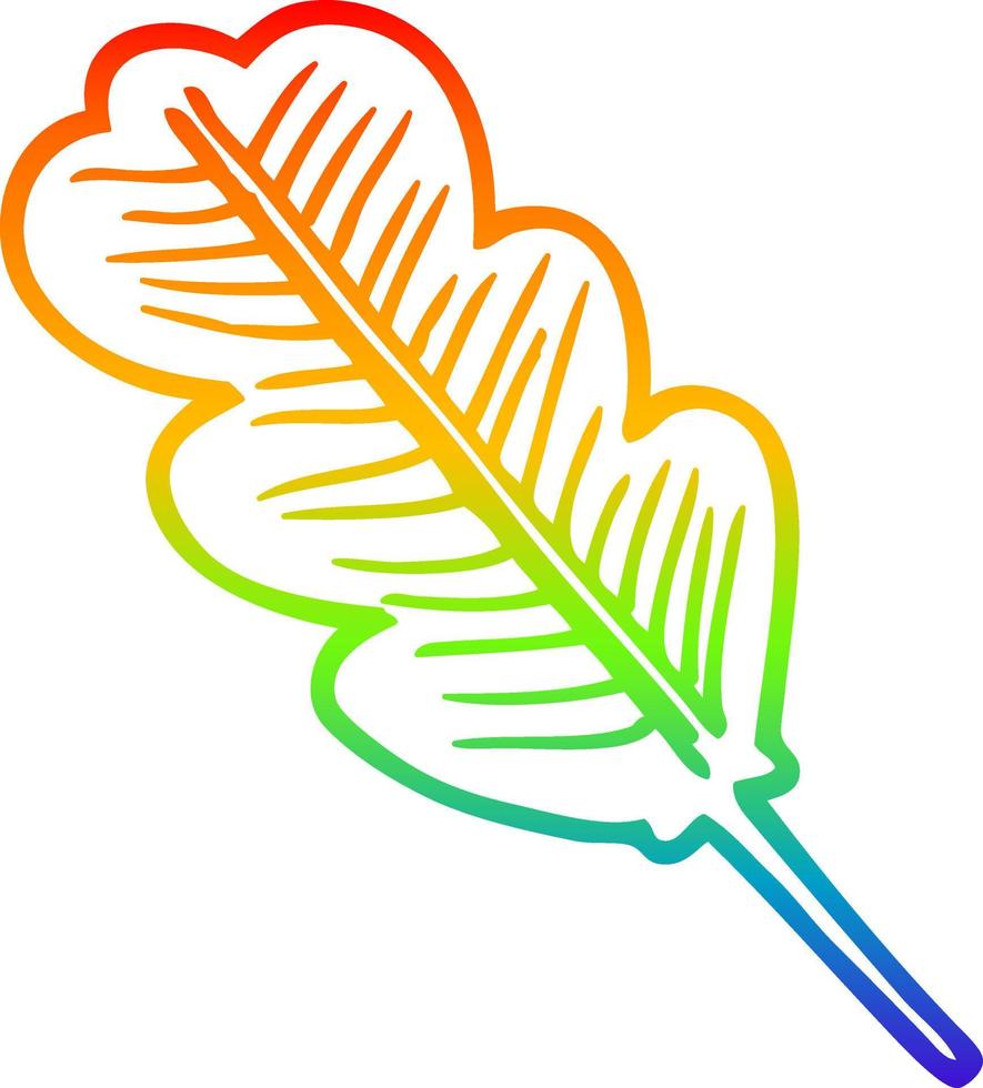 dibujos animados de dibujo de línea de gradiente de arco iris vector