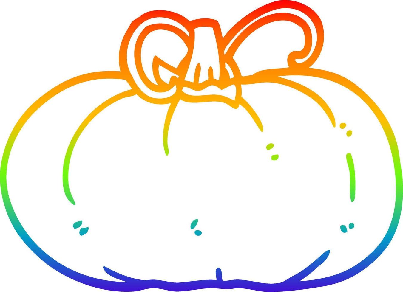 rainbow gradient line drawing cartoon winter squash vector