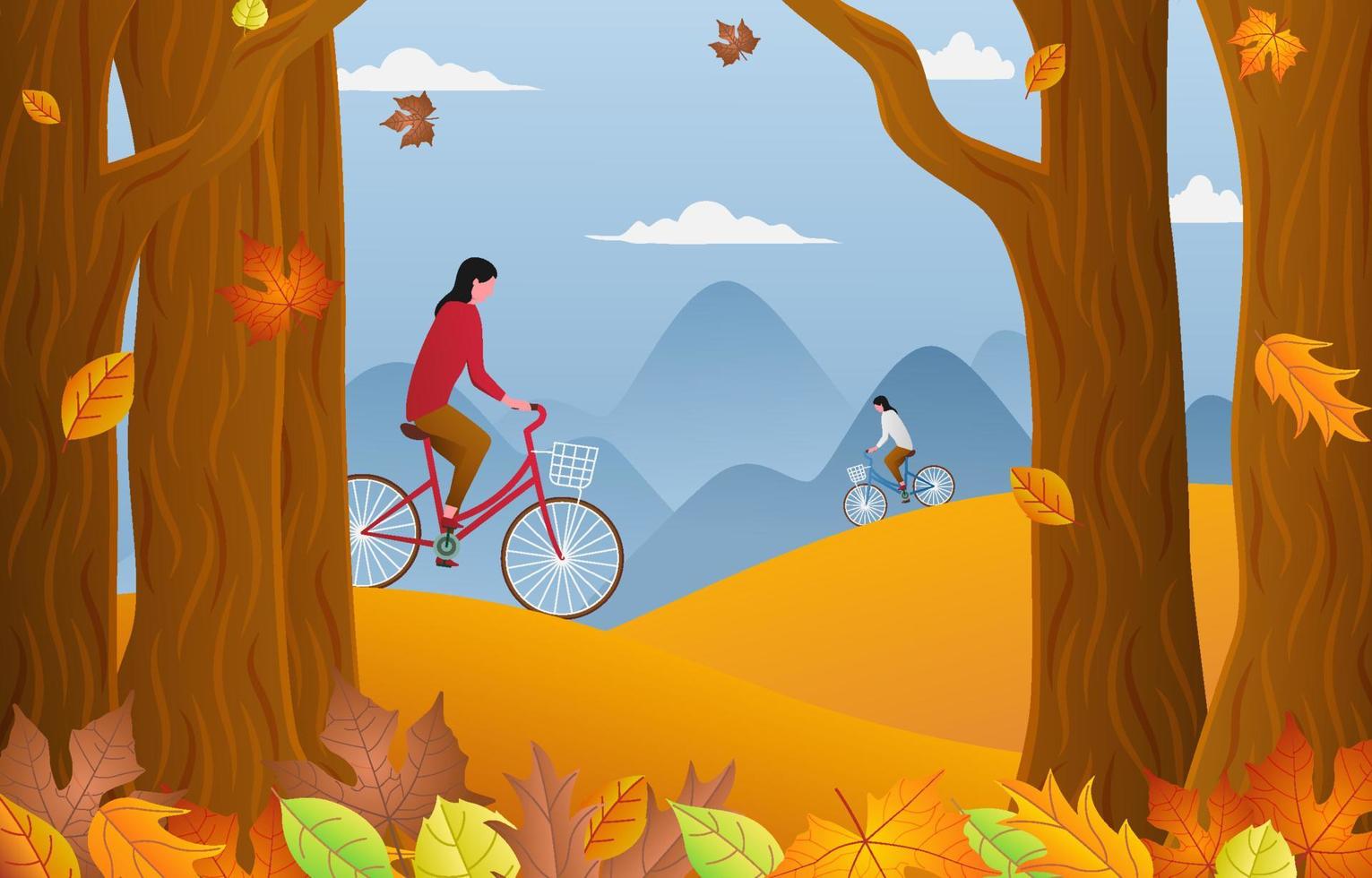 Fall Outdoor Activity Background vector