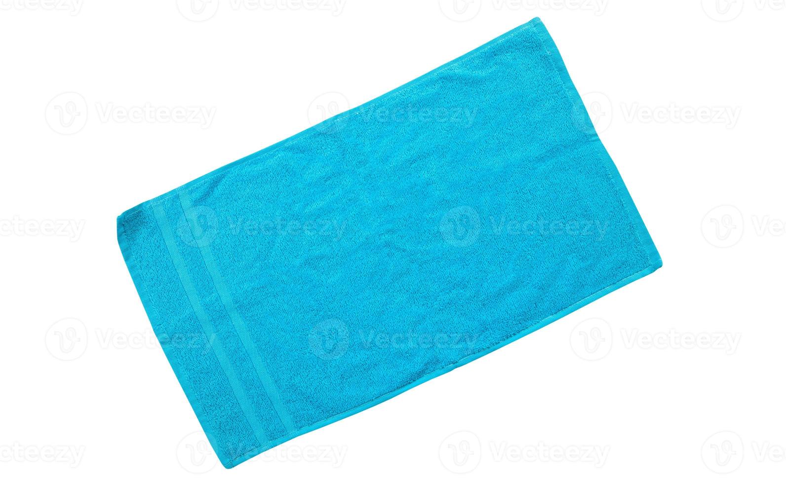 blue towel soft and clean isolated, Towel isolated on white background, blue napkin isolated photo