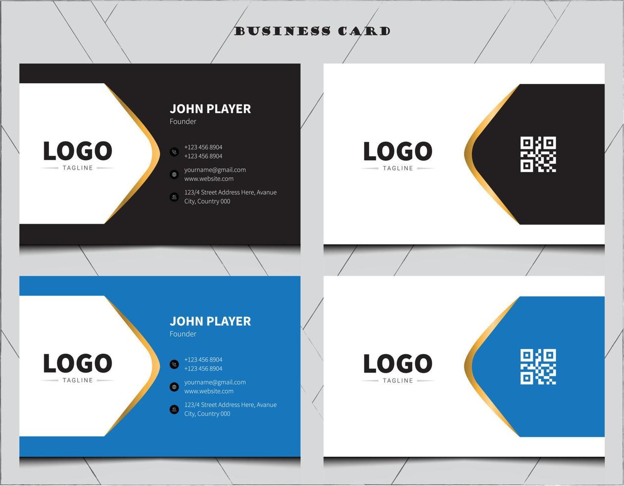 Modern Business Card design template. Vector Design on a premium level for the Creative corporate side. Mockup Free