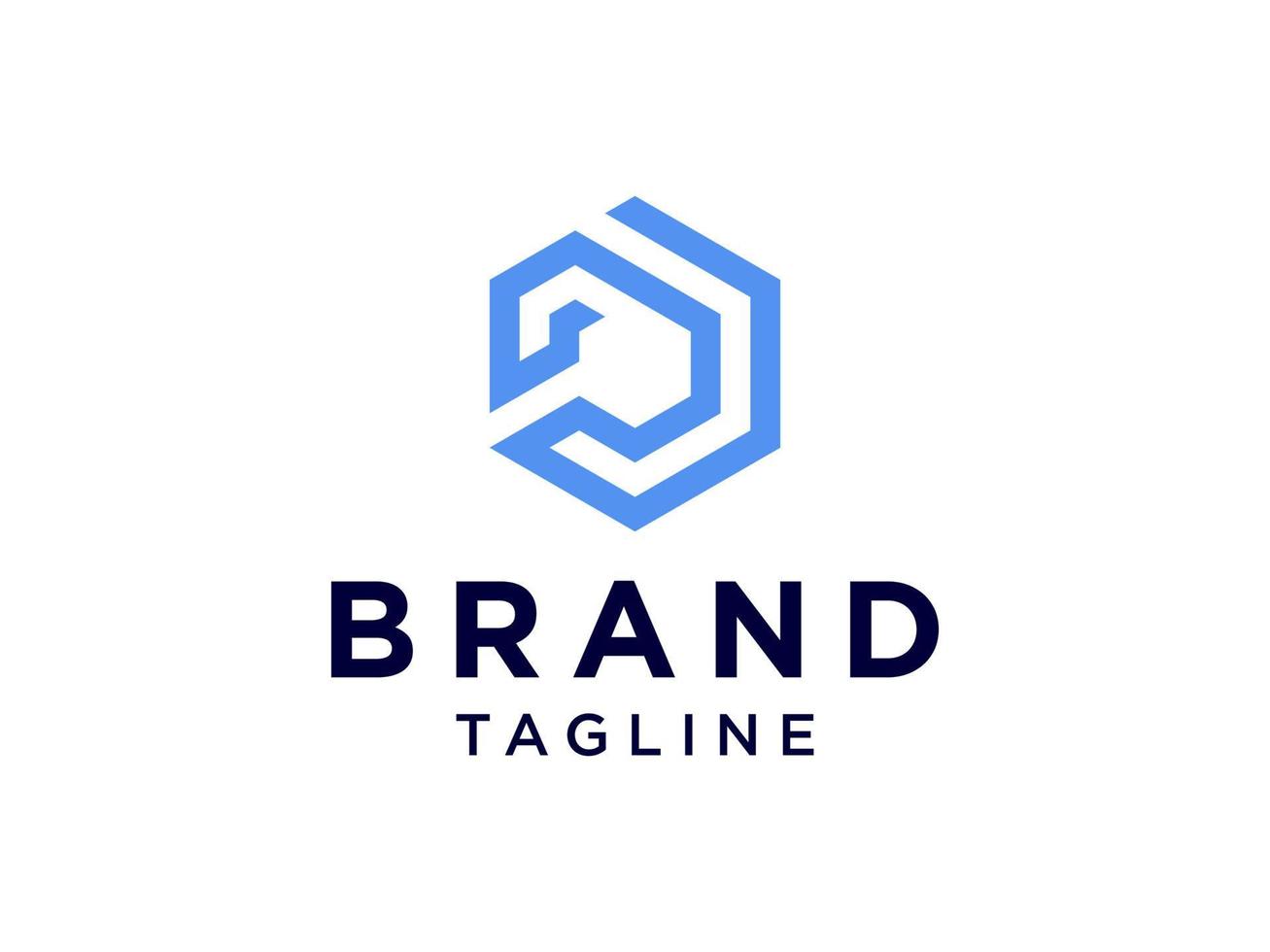 logotipo inicial simple de la letra j. estilo origami geométrico azul aislado sobre fondo blanco. utilizable para logotipos comerciales y de marca. elemento de plantilla de diseño de logotipo de vector plano