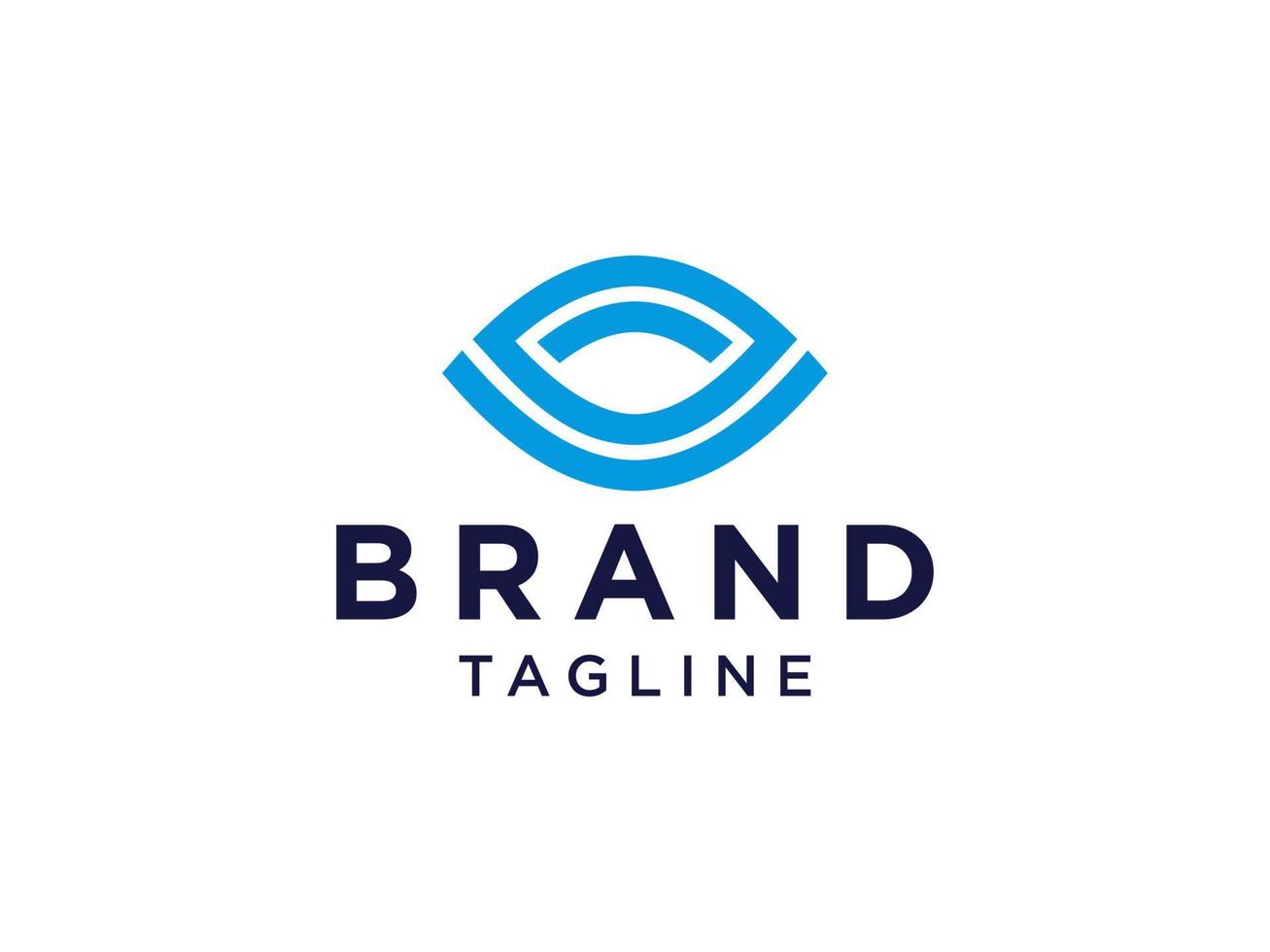 Abstract Vision Eye Logo. Blue Linear Geometric Infinity Style isolated on White Background. Usable for Business and Technology Logos. Flat Vector Logo Design Template Element
