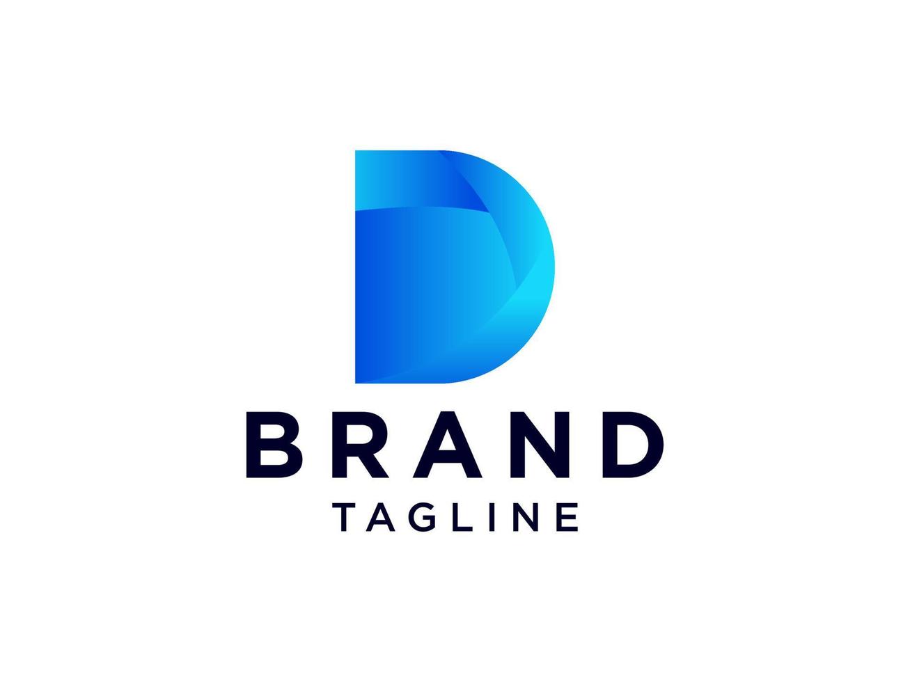 Blue Letter D with Right Arrow inside Delivery Logo. Flat Vector Business Logo Design Template Element.