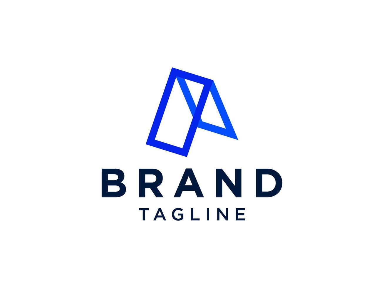 Letter A Abstract Triangle Logo. Blue Geometric Arrows Combination. Usable for Business and Technology Logos. Flat Vector Logo Design Template Element.