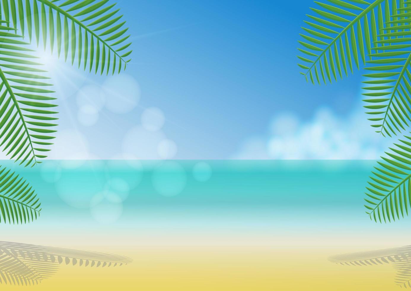 Fondo de playa de verano vector