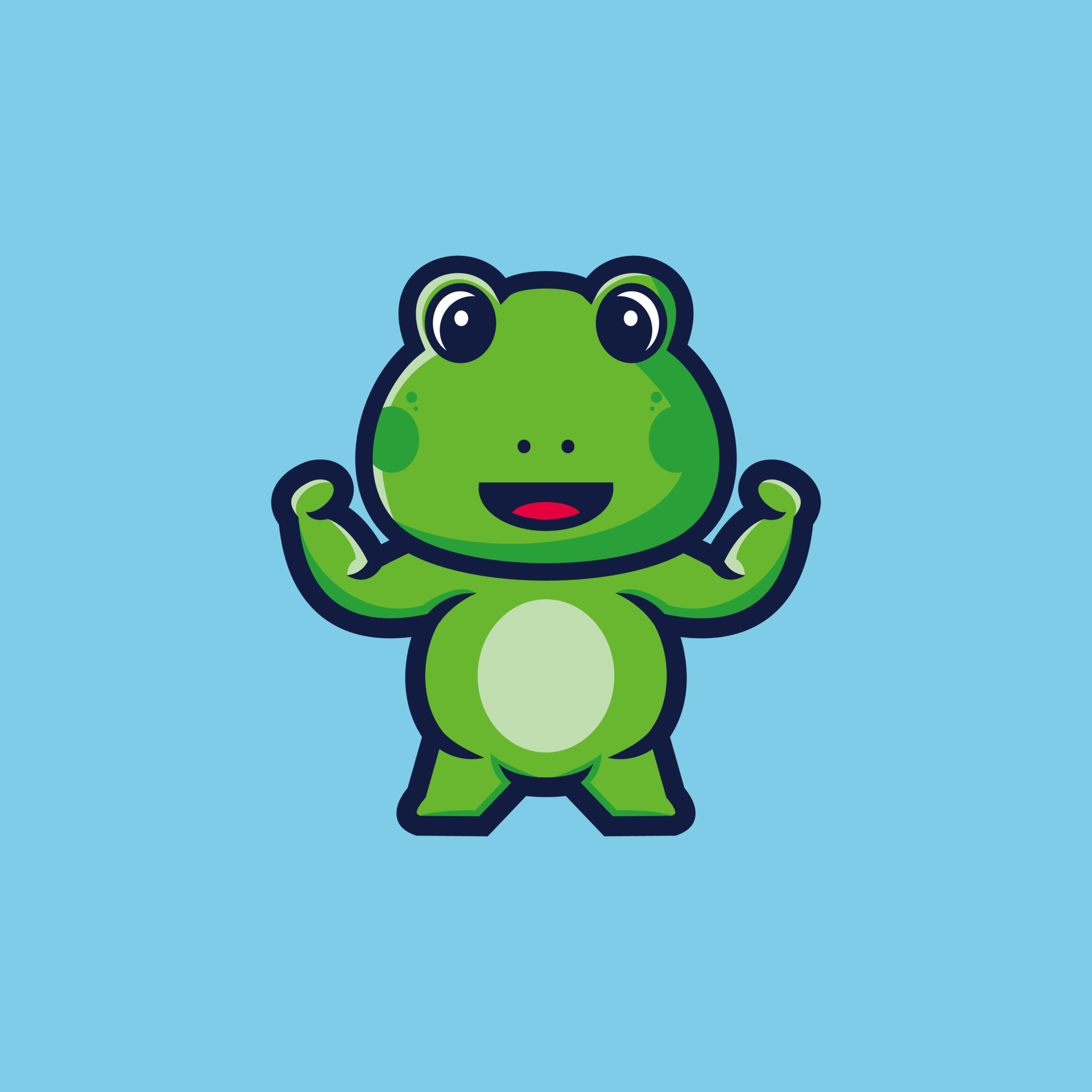 Cute frog cartoon character premium vector 8668539 Vector Art at Vecteezy