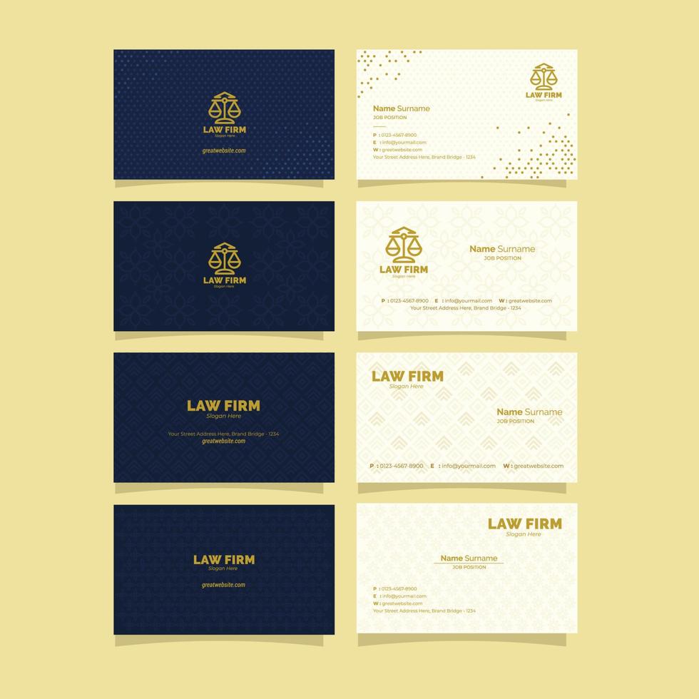 Formal Office Law Firm Business Card Template vector