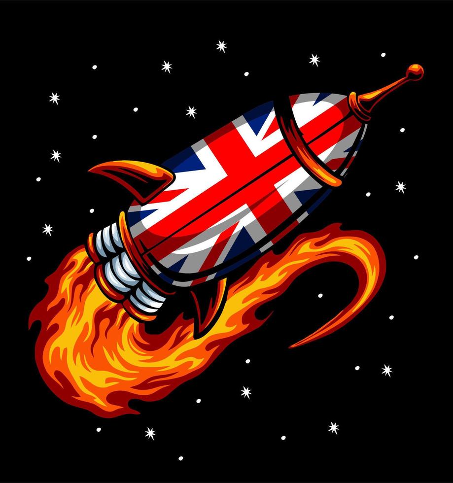 British flag pattern cartoon vector