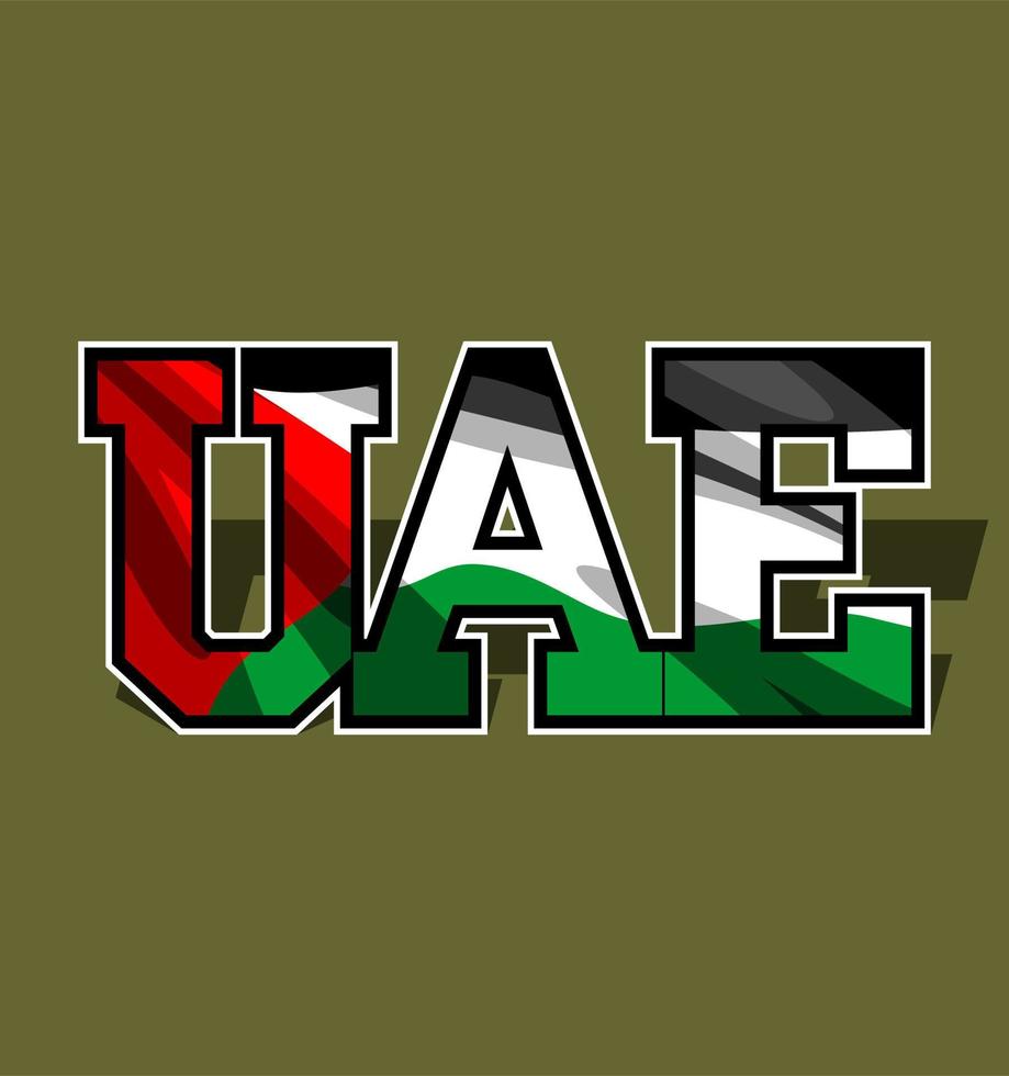 the inscription uae vector