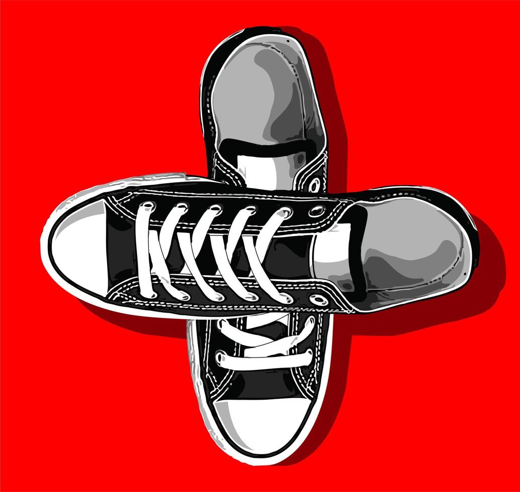 top view sneaker vector