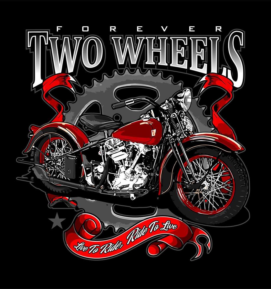 motorcycles with sprocket vector