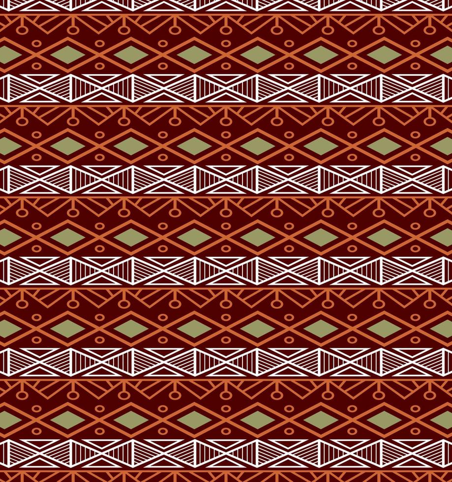 triangular orange and round ethnic pattern vector