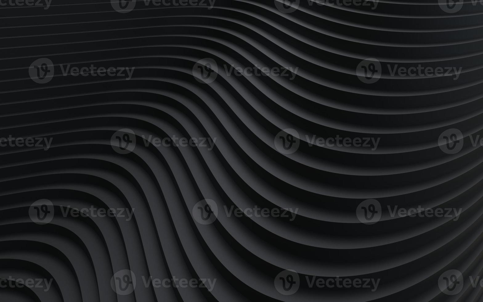 Black paper cut abstract background. minimalistic modern design for business presentations. abstract paper poster with wavy layers. 3d rendering. photo