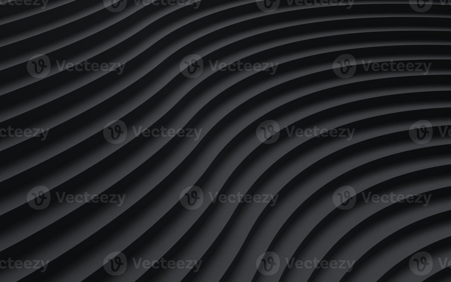 Black paper cut abstract background. minimalistic modern design for business presentations. abstract paper poster with wavy layers. 3d rendering. photo