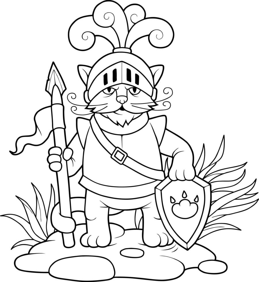 Little cute cat vector
