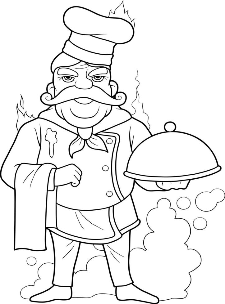Funny cartoon cook vector