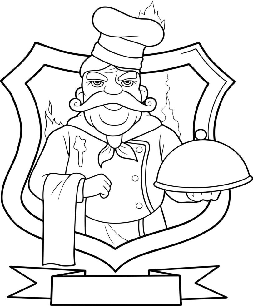 Funny cartoon cook vector