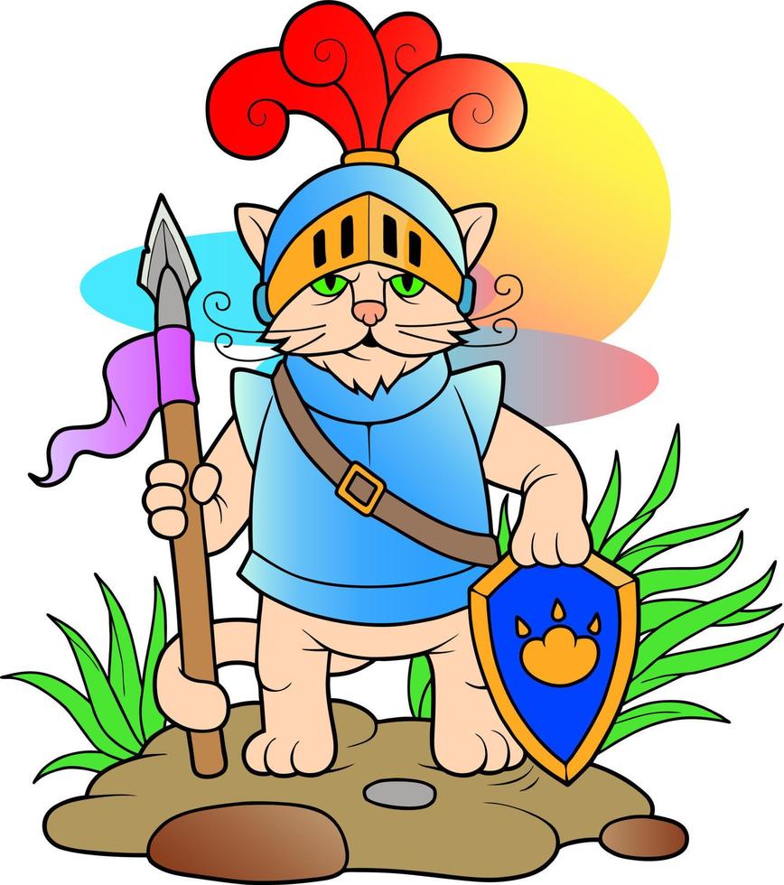 Little cute cat vector