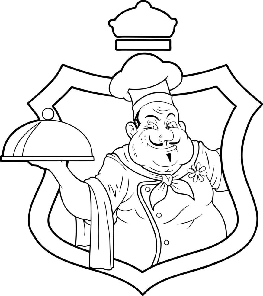 Funny cartoon cook vector