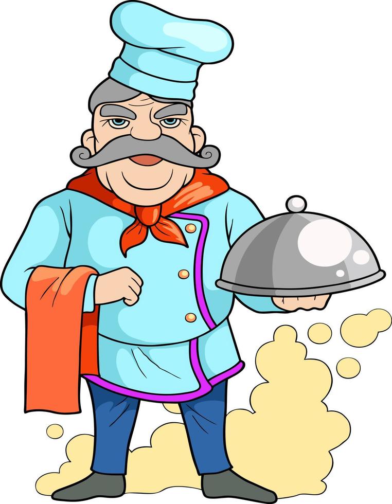 Funny cartoon cook vector