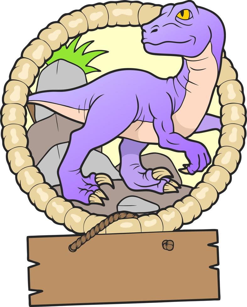 cartoon prehistoric dinosaur vector