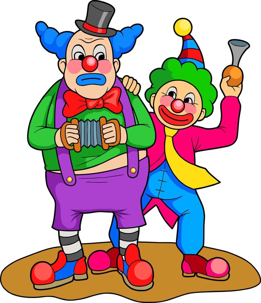 Funny cartoon clown vector