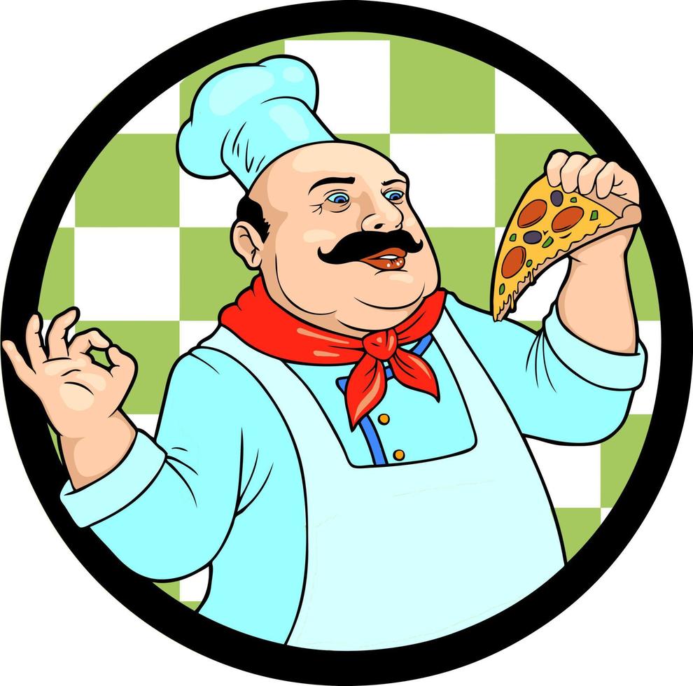 Funny cartoon cook vector