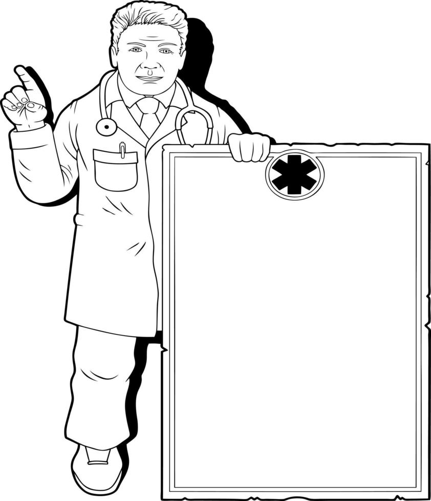 funny cartoon doctor vector