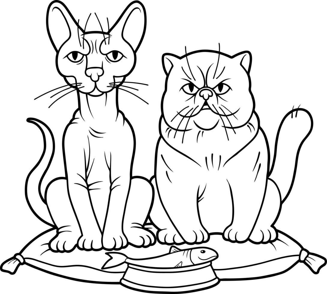 Little cute cat vector