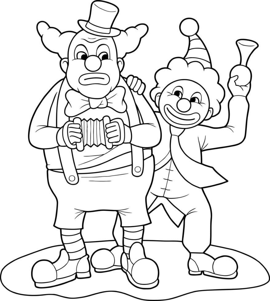 Funny cartoon clown vector