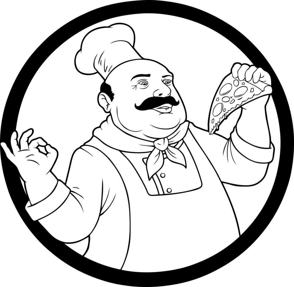 Funny cartoon cook vector