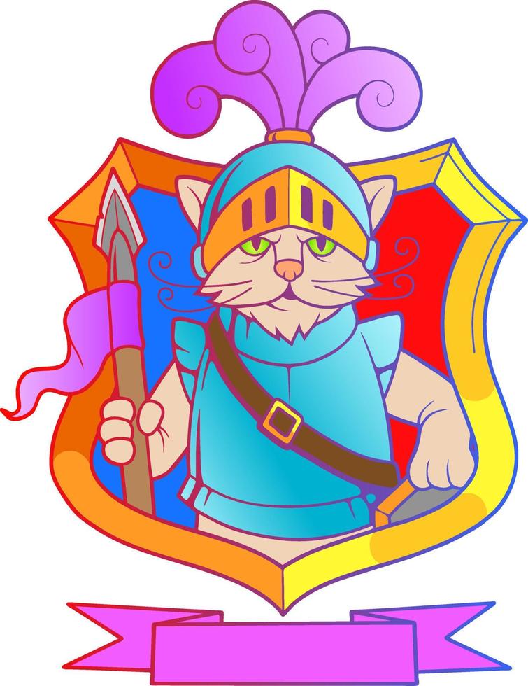 Little cute cat vector
