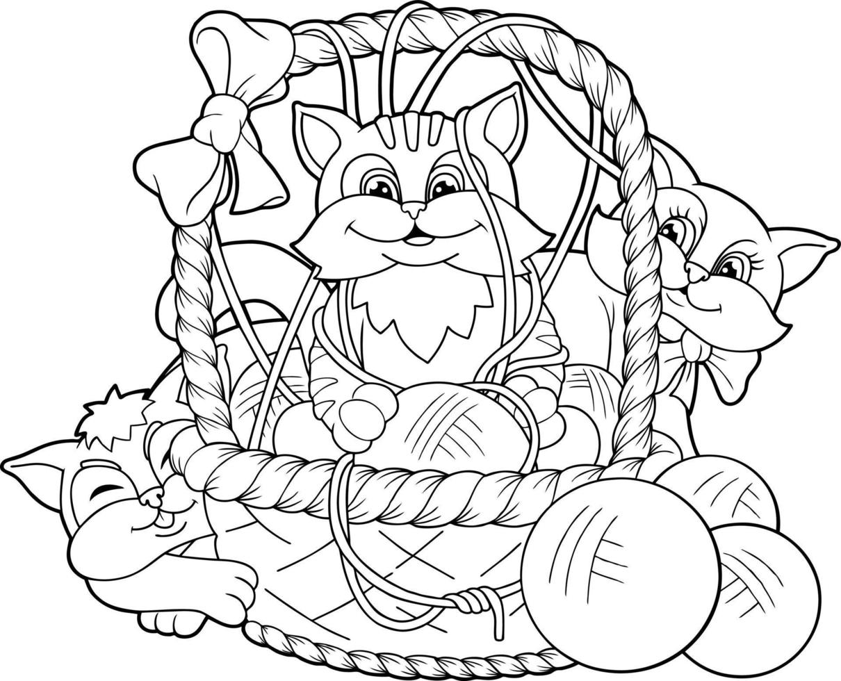 Little cute cat vector
