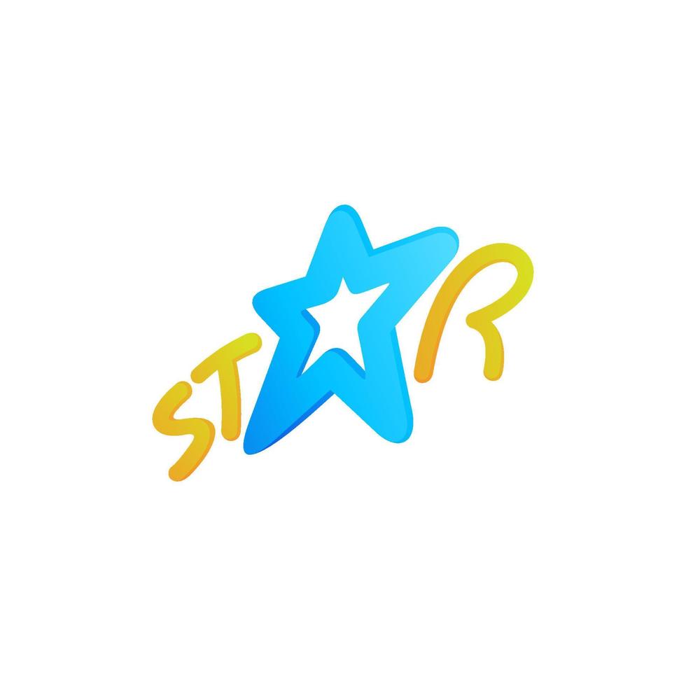 star logo type design template vector