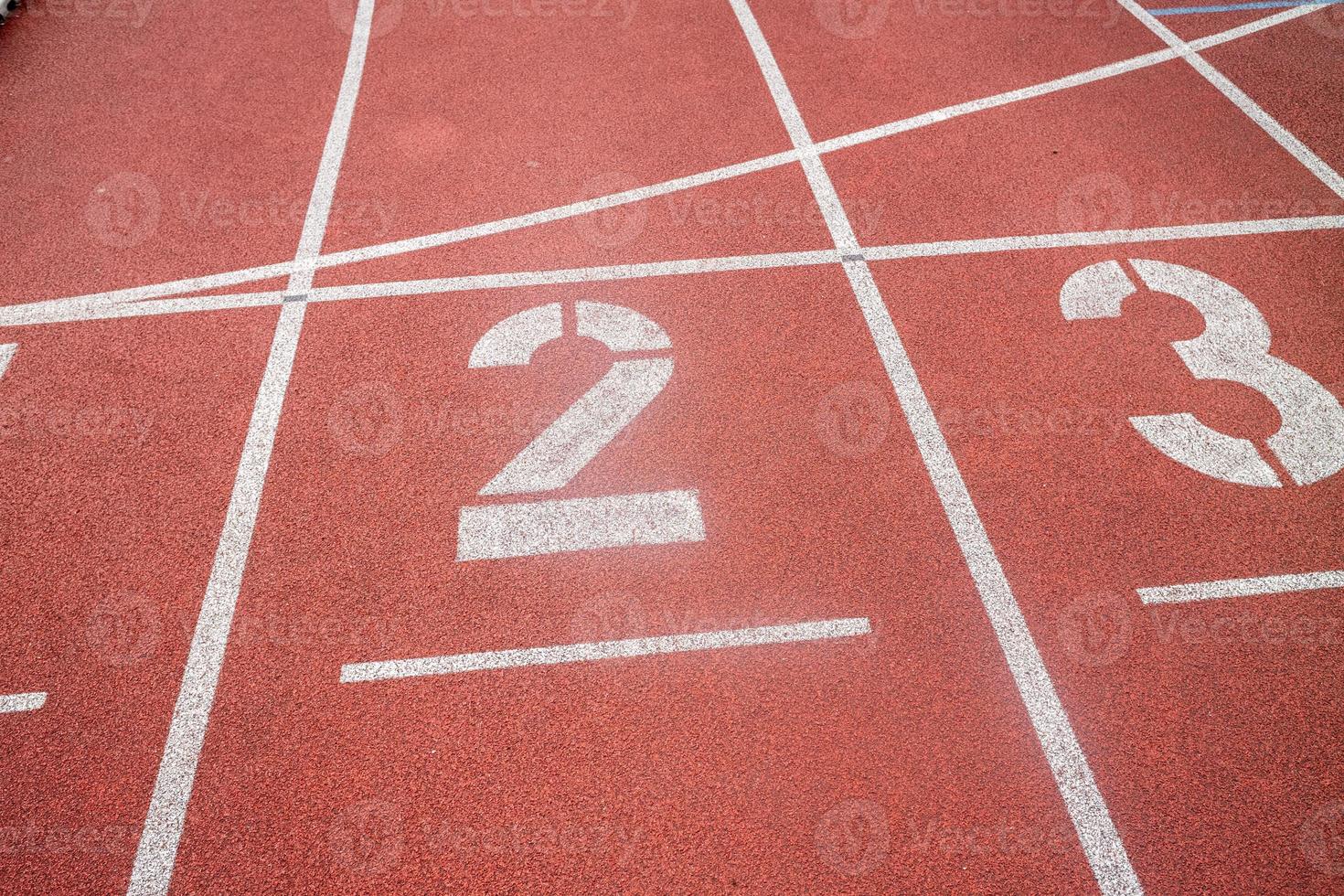 running track in stadium photo