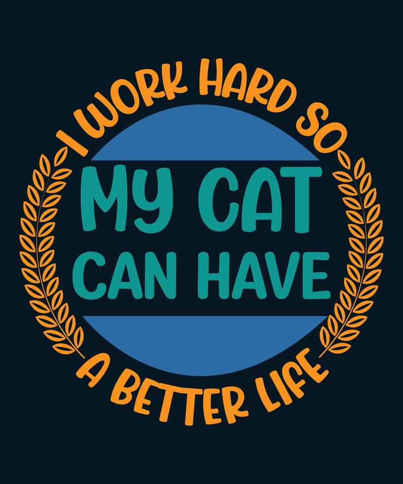 gato cita vector de diseño de camiseta