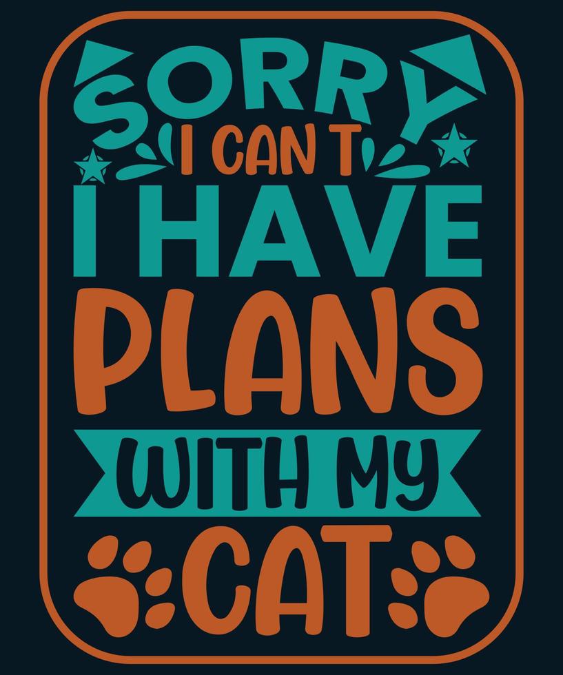 gato cita vector de diseño de camiseta