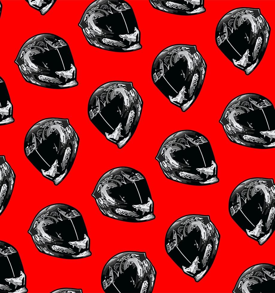 pattern helmet vector